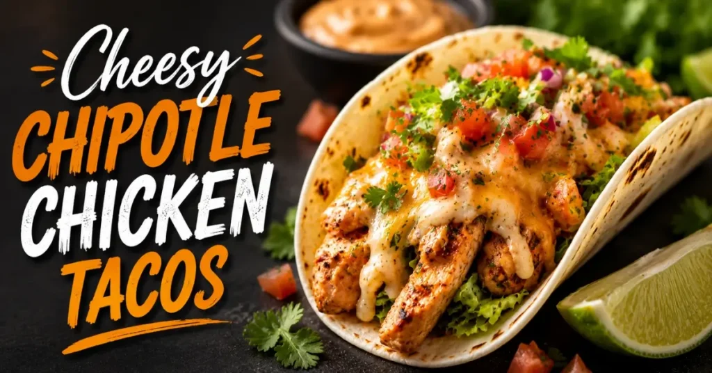 Cheesy Chipotle Chicken Tacos