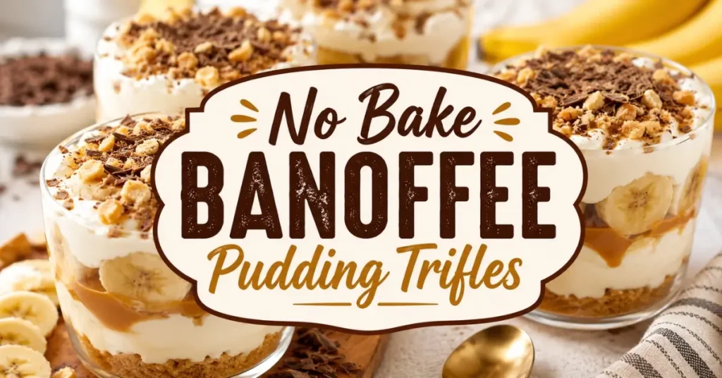 No Bake Banoffee Pudding Trifles