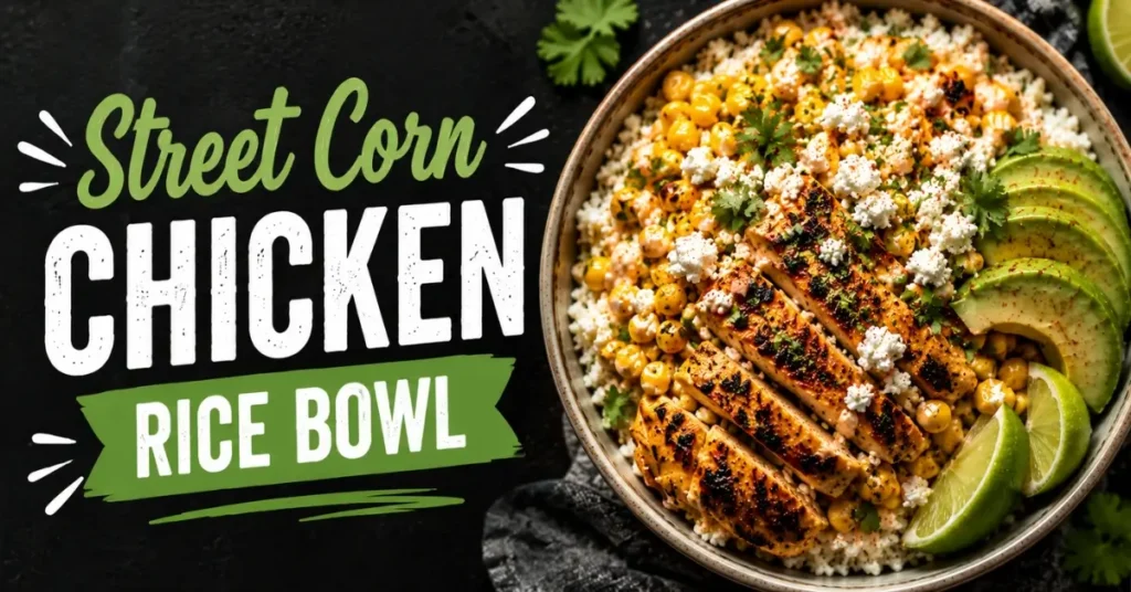 Street Corn Chicken Rice Bowl