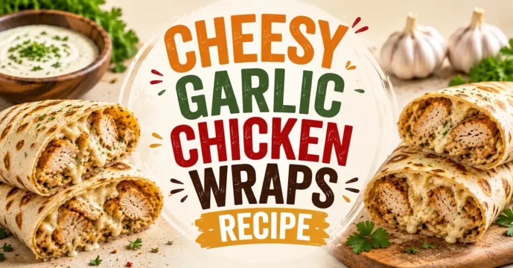 Cheesy Garlic Chicken Wraps